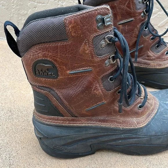 Sorel Men's Avalanche Thinsulate Leather Rubber Insulated Water Proof Work Boots - Picture 2 of 10